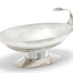 AN ART DECO SILVER DISH by Charles Boyton & Son