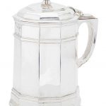 A MASSIVE ART DECO SILVER TANKARD