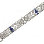 Art Deco Diamond and Sapphire Bracelet