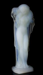 Frosted Opalescent Glass Figure