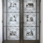 Edgar Brandt Double door wrought iron Aesop fables