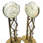 Sabino Pair Art Deco Candle Lamps