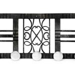 An Art Deco Wrought Iron and Chromed Metal Coat Rack