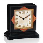 AN ART DECO LACQUER AND ENAMEL DESK CLOCK, BY CARTIER, CIRCA 1930