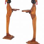 A PAIR OF ART-DECO WOOD NOVELTY STANDS CIRCA 1930