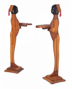 A PAIR OF ART-DECO WOOD NOVELTY STANDS CIRCA 1930