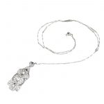 Art Deco Diamond and Platinum Pendant Necklace