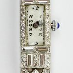 Art Deco Pery & Co. platinum & diamond lady's wrist watch