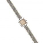 AN ART DECO DIAMOND AND PEARL WRISTWATCH, CIRCA 1930