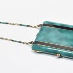 Art Deco 14K yellow gold and enamel minaudiere