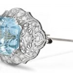 Art Deco Aquamarine Brooch