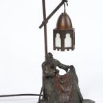 Austrian Art Deco Cold-Painted Bronze Figural Lamp